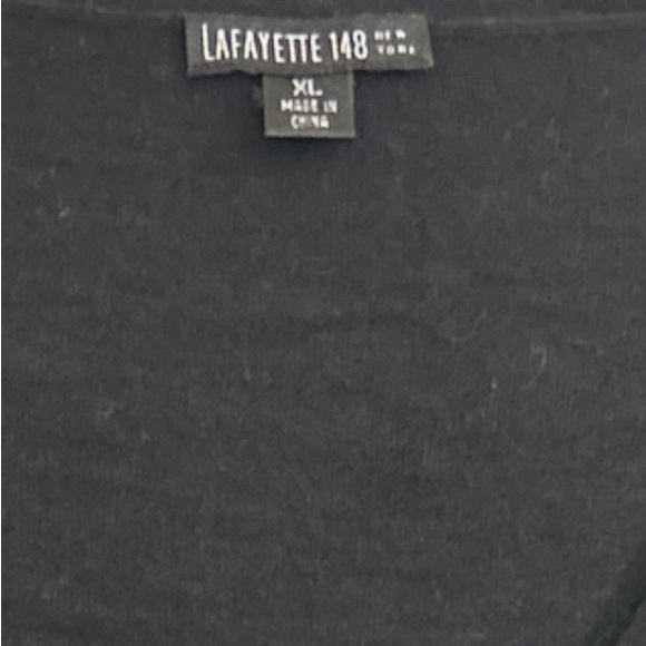 LAFAYETTE 148 NEW YORK Wool button Cropped Cardigan Black Size XL - Picture 6 of 7
